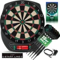 Produktbild: KESSER® Elektronische Dartscheibe Profi Set - E Dartboard mit 15 Dartpfeile + 35 Pro Flights 100 Pfeilspitzen + Zubehör Dart für 1 bis 8 Spieler Innovativer elektronisch Dartautomat mit 65 Varianten