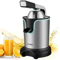 Produktbild: Steinborg Elektrische Zitruspresse Longlife-Motor 800 Watt Edelstahl Elektrische Saftpresse Entsafter Auto-Start-Stop Zitrus Presse - Silber