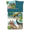 Produktbild: ESPiCO Bettwäsche Trendy Bedding Dino Bunt Dinosaurier T-Rex Stegosaurus Renforcé, Größe:135 cm x 200 cm