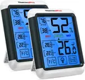 Produktbild: ThermoPro TP55 2 Stück Thermo-Hygrometer Digital Innen Temperatur Luft Klima
