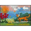 Produktbild: Salonloewe Rosina Wachtmeister Fußmatte Daisies 50x75 cm eingangs-Matte Katzen bunt Landschaft Fussabtreter waschbar