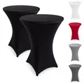 Produktbild: Blumtal Hussen-Set Stehtisch, Elegante Stehtischhusse für Bistrotische rot 65 cm