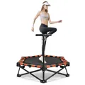 Produktbild: Fitness-Trampolin Faltbares Mini-Trampolin 150kg mit Verstellbarer Haltegriff