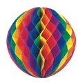 Produktbild: PAPSTAR Wabenball Ø 60 cm Rainbow schwer entflammbar