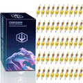 Produktbild: POSEIDON Tattoo-Kartuschennadeln 50 Stück gemischte Größen - sterilisierte Einwegnadeln mit Sicherheitskartuschen (Membran) für Tätowierstifte (1203RS,1205RS,1207RS,1209RS,1211RS)
