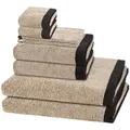 Produktbild: Cawö Frottierset, Beige, Textil, Rechteckig, 50x100 cm, Oeko-Tex® Standard 100, Badtextilien, Handtuch-Sets