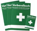 Produktbild: 3er - Pack Verbandbuch - Meldeblock für Arbeitsstätten (GRÜN - DIN A5) - einzeln entnehmbare Seiten (DSGVO konform) Verbandbücher aktuelle Ausgabe