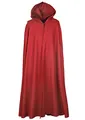 Produktbild: Battle-Merchant Mittelalter Umhang Burkhard mit Kapuze Damen Herren Kostüm Kleidung LARP Wikinger (Rot)