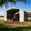 Produktbild: TOOLPORT  6x6m Weideunterstand, PVC-Plane, grau, Erdbefestigung - (6678172)