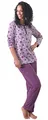 Produktbild: Damen Frottee Pyjama Schlafanzug –Sterne als Motiv - auch in Übergrößen bis Gr. 60/62, Farbe:Beere, Größe2:44/46
