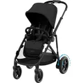 Produktbild: cybex Gold Kinderwagen e-Gazelle S, Schwarz, Textil, 66x100x94.5-107.5 cm, Feststellbremse, Fußstütze abklappbar, Federung, kugelgelagerte Räder, Doppelbremse, Elektromotor, Sitz umsetzbar, erweiterbar für Geschwister, Reflektorstreifen, abnehmbarer Schutzbügel, Baby on Tour, Kinderwagen, Kombikinderwagen