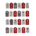 Produktbild: Adventskalender Anhänger Set DIY 24tlg Spruch Papier Karten Weihnachten Advent
