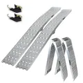 Produktbild: 2 x Auffahrrampe Motorradrampe Quadampe 226 cm 680 kg klappbar geriffelt Alu