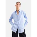 Produktbild: Outdoorbluse SEIDENSTICKER, Damen, Gr. L (40), hellblau, 100% Baumwolle, unifarben, oversize, ohne Ausschnitt, Blusen, 1/1 Kragen Uni