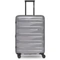 Produktbild: Bergpfeil Travel 4-Rollen Trolley M 66 cm mit Dehnfalte  silberfarben