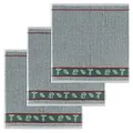 Produktbild: KRACHT 3er Pack Frottee Küchenhandtücher Waldpilze ca.50x50cm Baumwolle grün NEU