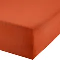 Produktbild: Erwin Müller Boxspringbett-Spannbettlaken Freising Elasthan-Jersey-Stretch - apfelsine Größe 120x200 cm - 130x220 cm - dehnbar, antipilling, bügelfrei, Rundumgummi