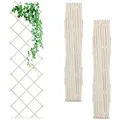 Produktbild: Relaxdays Rankgitter, ausziehbar, 3er Set, Rankhilfe Kletterpflanzen, 180x60 cm, Garten, Balkon & Terrasse, Holz, weiß