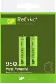 Produktbild: 1x2 GP ReCyko NiMH Akkus AAA 950mAH, ready to use, NEU