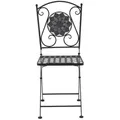 Produktbild: Siena Garden Gartenklappstuhl, Schwarz, Metall, Keramik, Mosaik, 39x88.5x49.5 cm, klappbar, Gartenmöbel, Gartenstühle, Gartenklappstühle