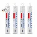 Produktbild: 4 Stück Kühlschrank Thermometer Set mit Haken Gefrierschrank Kühl Eisfach Analog