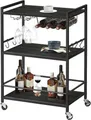 Produktbild: Hoppa! | Servierwagen | Schwarz – Metall und Holz – 60x33x83 cm