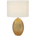 Produktbild: Searchlight Tischleuchte, Gold, Metall, Kunststoff, Textil, Keramik, oval,oval, 31 cm, Lampen & Leuchten, Innenbeleuchtung, Tischlampen, Tischlampen
