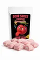 Produktbild: Super saure Bonbons Kirsche 180g – Sour Shock – extrem sauer gefüllt & ummantelt – Bömskes Bonbonmanufaktur