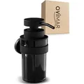 Produktbild: ovimar Seifenspender Lokta, 81004219, zur Wandmontage, Edelstahl und schwarzes Glas, 250ml