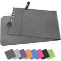 Produktbild: Pameil Fitness Handtuch mit Reißverschluss Tasche |120x50cm| Gym Mikrofaser Handtuch, Kompakt & Schnelltrocknend - Sporthandtuch Fitnessstudio, Reisehandtuch