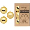 Produktbild: 6 Weihnachtskugeln 10cm Glas Christbaumkugeln Weihnachtsbaumkugeln Set gold
