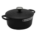 Produktbild: Le Creuset Bräter Signature Rund Gusseisen Schwarz 24cm Kochen und Braten