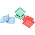 Produktbild: Lurch Backform FlexiForm Tortelett Quader 83015, aus Silikon, 9 x 9 x 2cm pastell, für Heißluftfritteuse, Tarteform, 6 Stück