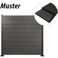 Produktbild: Muster  WPC Zaun / Sichtschutz / Steckzaun, 20 x 200 mm, anthrazit - Dunkelgrau