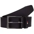 Produktbild: Tommy Hilfiger Ledergürtel LAYTON 3.5 cm breit Metallpatch, Einfachdornschließe schwarz 85