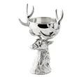 Produktbild: EDZARD Servierschale Richard, Aluminium, Silber-Optik, Hirsch-Design, H 33 cm, Ø 32 cm