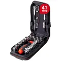 Produktbild: Wiha Steckschlüsselsatz Bit Set 1/4 Zoll 41 teilig inklusive Funktionstasche mit Gürtelclip I Werkzeuggürteltasche (44684)
