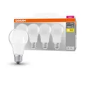 Produktbild: OSRAM 4er Pack LED Leuchtmittel Birne E27 2700K warmweiß 11W 1055lm Ø 60 mm