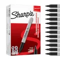 Produktbild: Sharpie Permanent Marker | Marker Stifte mit feiner Spitze | schwarze permanente Tinte | 12 Stück Market Set