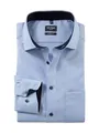Produktbild: OLYMP Herren Oberhemd Langarm Luxor,Natté,modern fit,Global Kent,hellblau 10,44