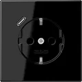 Produktbild: JUNG SCHUKO Steckdose LS1520-18CSW | USB Typ C Quick Charge | Unterputz | erhöhtem Berührungsschutz | schwarz