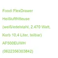 Produktbild: Foodi FlexDrawer Heißluftfritteuse (weiß/edelstahl, 2.470 Watt, Korb 10,4 Liter,