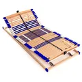 Produktbild: Stabiler Lattenrost 100% BUCHE - Kopf- und Fußteil verstellbar - SCHULTERFRÄSUNG, 7 Zonen, 44 Federleisten, Härte-Regulierung, Mittelgurt - Comfort 44® Vario - 100% fertig montiert (80x200cm)
