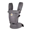 Produktbild: Ergobaby Adapt Babytrage für Neugeborene ab Geburt, 3-Positionen SoftFlex Mesh Ergonomische Babybauchtrage Rückentrage Baby-Tragetasche, Graphite Grey