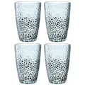 Produktbild: LEONARDO HOME Matera Gläser Set 4-teilig - Becher aus hochwertigem Glas in Hammerschlagoptik - Inhalt 340 ml - Handarbeit - Spülmaschinenfest, robust - 4er Set in blau, 024384