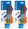 Produktbild: Pilot Frixion Tintenroller (radierbar) je 2 Stück farbig sortiert (2x3 | Black/Red/Blue)