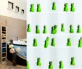 Produktbild: Quack Green Grün mit Frosch Frog Textil Duschvorhang 180x200cm. REDUZIERT
