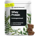 Produktbild: natural elements Whey Protein Pulver – Schoko – 1kg – 23g Protein pro Portion – für deinen Muskelaufbau, hochdosiert – in Deutschland produziert & laborgeprüft