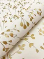 Produktbild: Newroom Vliestapete, Weiß Tapete Floral Zweige - Blumentapete Floral Gold Romantisch 3D Optik Blätter Leicht glänzend für Wohnzimmer Schlafzimmer Küche, Blumentapete, Floral