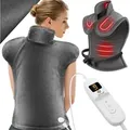 Produktbild: KESSER® Elektrisches Heizkissen für Rücken Schulter Nacken mit Abschaltautomatik 9 Heizstufen 89x65cm Wärmekissen mit Taillenriemen Rückenwärmer Grau